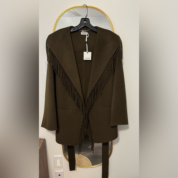 SIMKHAI Rowen Fringed Wool-Blend Jacket - Picture 6 of 9